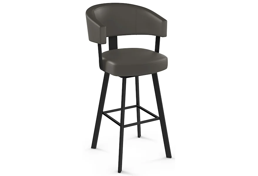 Nordic 30" Grissom Swivel Bar Stool by Amisco at Esprit Decor Home Furnishings